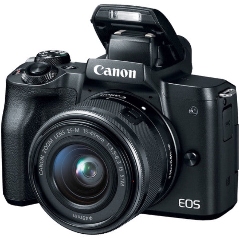 Canon EOS M50 Mirrorless Digital Camera with EF-M 15-45 mm f/3.5-5.6 IS STM Lens - Black - Hashtechguy Canon EOS M50 Mirrorless Digital Camera with EF-M 15-45 mm f/3.5-5.6 IS STM Lens - Black - Hashtechguy